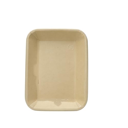 SVKVBNLNGK 20/40 Stück Einweg-Papierschalen aus natürlichem Zuckerrohrpapier, Suppenschalen, Desserts, Obstsalate, Lebensmittelbehälter, Party-Teller-Set Lunch-Box(Bamboo pulp plate,40pcs) von SVKVBNLNGK