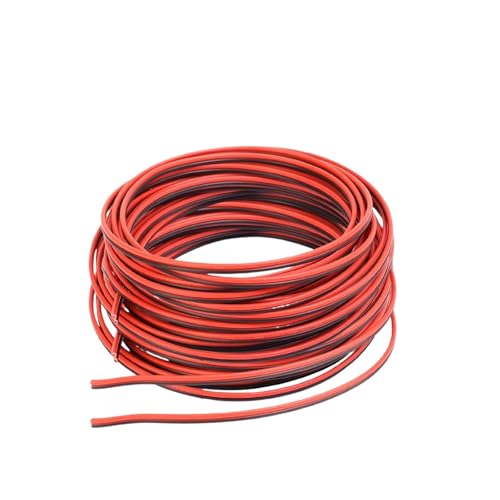 SVKVBNLNGK 2P Universal-Verlängerungskabel 5M 10M 20M Verzinntes Kupfer PVC-isoliertes Kabel Elektrische Verkabelung Beleuchtung Draht(2P 10m Red-Black) von SVKVBNLNGK