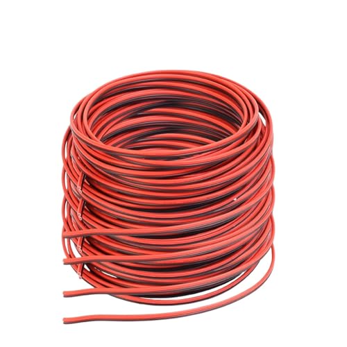SVKVBNLNGK 2P Universal-Verlängerungskabel 5M 10M 20M Verzinntes Kupfer PVC-isoliertes Kabel Elektrische Verkabelung Beleuchtung Draht(2P 20m Red-Black) von SVKVBNLNGK