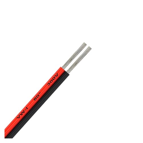 SVKVBNLNGK 5 m/10 m/20 m 2-poliges 12-V-Elektrokabel, verzinntes Kupferkabel, 2 Adern, isoliertes PVC-Verlängerungskabel for LED-Streifen, 20 22 18 AWG-Draht Draht(2 Pin Red Black,20M_22 AWG) von SVKVBNLNGK