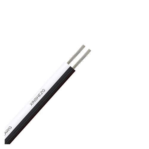 SVKVBNLNGK 5 m/10 m/20 m 2-poliges 12-V-Elektrokabel, verzinntes Kupferkabel, 2 Adern, isoliertes PVC-Verlängerungskabel for LED-Streifen, 20 22 18 AWG-Draht Draht(2 Pin White Black,5M_20 AWG) von SVKVBNLNGK
