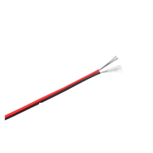 SVKVBNLNGK 5M Elektrisches Verlängerungskabel aus verzinntem Kupfer for WS2812 WS2811 RGB-LED-Streifen, erhältlich in 18/20/22/24/26 AWG, isoliertes PVC, Rot/Schwarz Draht(5M 20 AWG) von SVKVBNLNGK