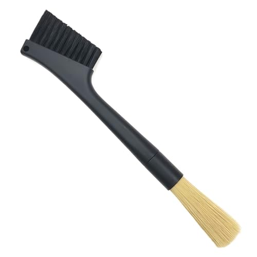 SVKVBNLNGK Doppelkopf-Reinigungsbürste for Kaffeemaschinen, Reinigungsbürste for Kaffeemühlen, verlängerter Griff, abnehmbares Haushalts-Desktop-Reinigungswerkzeug Reinigungsbürste für Kaffeemaschinen von SVKVBNLNGK