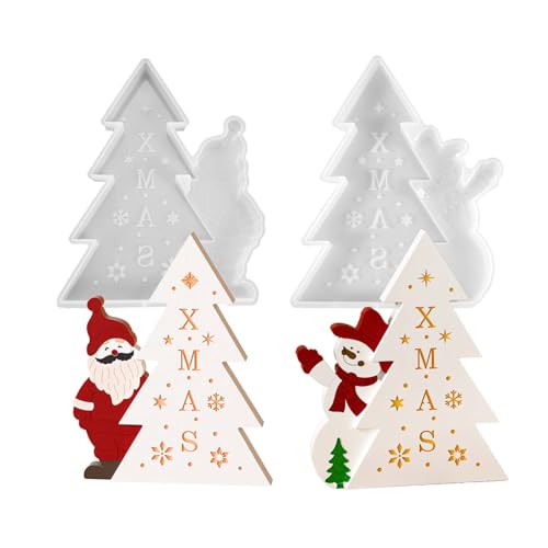 SVOCK 2PCS Silikonform Gießform Weihnachten, Silikonform Schneemann Nikolaus Tannenbaum, Gießformen Silikon Tannenbaum Wichtel, Silikonformen Weihnachtsbaum 3d Schneemann SVOCK 2PCS Silikonform Gießform Weihnachten, Silikonform Schneemann Nikolaus Tannenbaum, Gießformen Silikon Tannenbaum Wichtel, Silikonformen Weihnachtsbaum 3d Schneemann von SVOCK