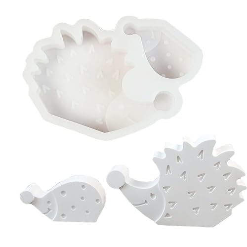 SVOCK 2PCS Silikonformen Gießformen Igel, Silikonform Igel Herbst, Kerzen Formen Silikon Herbst Tiere, Kerzenform zum Gieben für Weihnachten Halloween Ostern von SVOCK