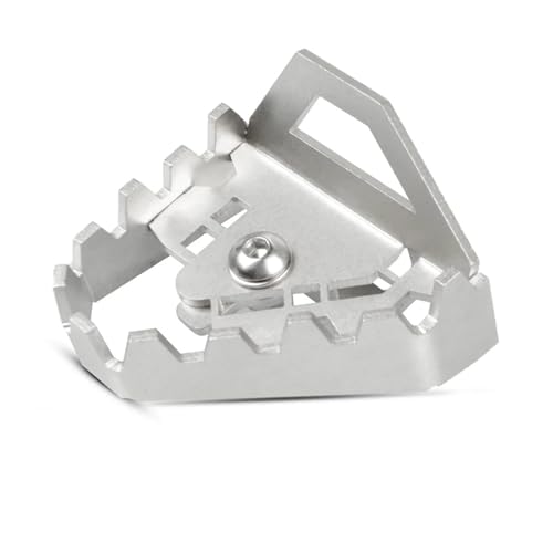 Motorrad Fußrasten Für CRF1100L Für Africa Twin CRF 1100 L Für Adventure Sports 2020 2021 2022 2023 2024 Hinten Bremshebel Pedal Vergrößerungs Erweiterung(Silber) von SVTSTRQE