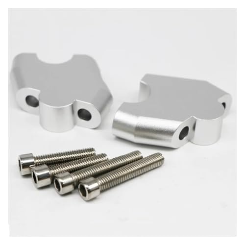 SVTSTRQE Für CB500X CB500F NC750X CB300F CB400F CB650F CBR650F Motorrad-Lenkererhöhung 28 Mm Drag-Lenkerklemmung Verlängerungsadapter Motorrad-Lenker-Riser-Abstandshalter(Silber) von SVTSTRQE