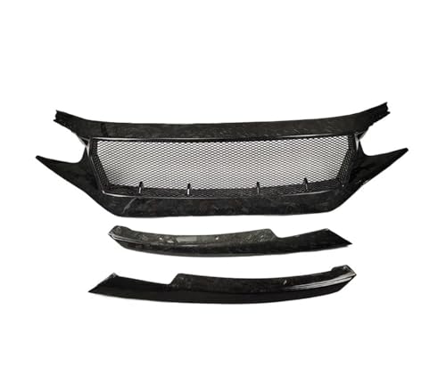 SVTSTRQE Kühlergrill vordere Stoßstange Frontgrill Bodykit Stoßstangengrill Racing Für Civic FK7 FK8 FC JS N1 Style Type-R FRP Grill Kühlergrill(Geschmiedetes Muster) von SVTSTRQE