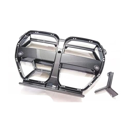SVTSTRQE Kühlergrill vordere Stoßstange Frontgrill Stoßstange Kühlergrill Motorhaube Nierengrill Für B&MW G80 M3 G82 G83 M4 2021–2023 CSL-Stil Grill Kühlergrill(Karbonfasermuster) von SVTSTRQE