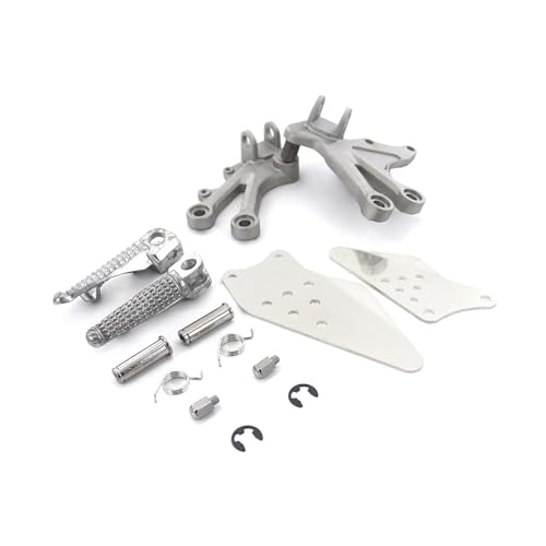 SVTSTRQE Motorrad Fußrasten Für K&awasaki Für Ninja ZX-10R ZX10R 2004–2005 Motorrad-Beifahrer-Fußrastenhalterung Fußrasten-Set(Silber) von SVTSTRQE