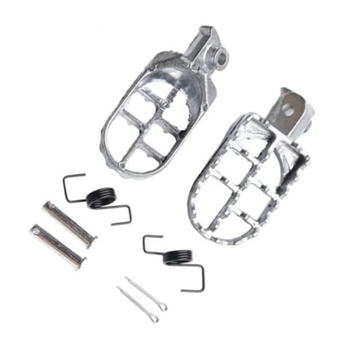 SVTSTRQE Motorrad Fußrasten Für XR50R CRF50 CRF70 CRF80 CRF100F Motorrad Fußrasten Stützen Pegs Motorrad Dirt Pit Bike(Silber) von SVTSTRQE