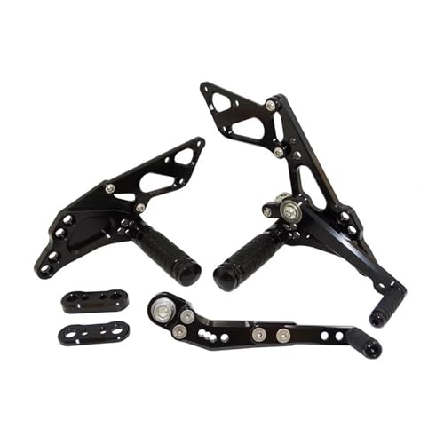 SVTSTRQE Motorrad Fußrasten Motorrad Reiter Racing Fußrastenanlage Hinten Sets Fußstützen Fußrasten Für Suzuki GSXR 1000 2009 2010 2011 2012 2013 2014 2015 2016(Schwarz) von SVTSTRQE
