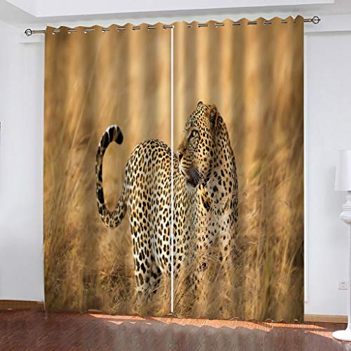 Gardinen Kinderzimmer Blickdichter Vorhang 200X160Cm 2 Stücke 3D Graslandtier Gepard Muster Verdunklungsvorhänge Schlafzimmer Wohnzimmer Dekoration Ösenschal Kinder Thermovorhang Gardinen Kinderzimmer Blickdichter Vorhang 200X160Cm 2 Stücke 3D Graslandtier Gepard Muster Verdunklungsvorhänge Schlafzimmer Wohnzimmer Dekoration Ösenschal Kinder Thermovorhang von SVTUSR