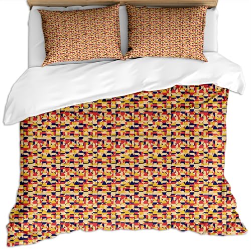 SVTUSR Bettwäsche 155X220 3D Moderne Mode Stil Abstrakte Kunst Gelb Druck Muster Microfaser Bettbezug Set Für Kinder, 3 Teilig Weiche Flauschige Bettbezüge Mit Reißverschluss Und 2 Kopfkissenbezug SVTUSR Bettwäsche 155X220 3D Moderne Mode Stil Abstrakte Kunst Gelb Druck Muster Microfaser Bettbezug Set Für Kinder, 3 Teilig Weiche Flauschige Bettbezüge Mit Reißverschluss Und 2 Kopfkissenbezug von SVTUSR