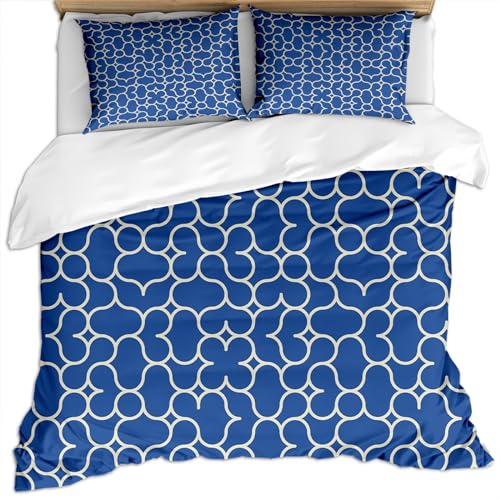 SVTUSR Bettwäsche 220X240 3D Moderne Mode Stil Abstrakte Kunst Blau Weiße Linien Druck Muster Microfaser Bettbezug Set Für Erwachsene, 3 Teilig Weiche Flauschige Bettbezüge Mit Reißverschluss Und 2 SVTUSR Bettwäsche 220X240 3D Moderne Mode Stil Abstrakte Kunst Blau Weiße Linien Druck Muster Microfaser Bettbezug Set Für Erwachsene, 3 Teilig Weiche Flauschige Bettbezüge Mit Reißverschluss Und 2 von SVTUSR