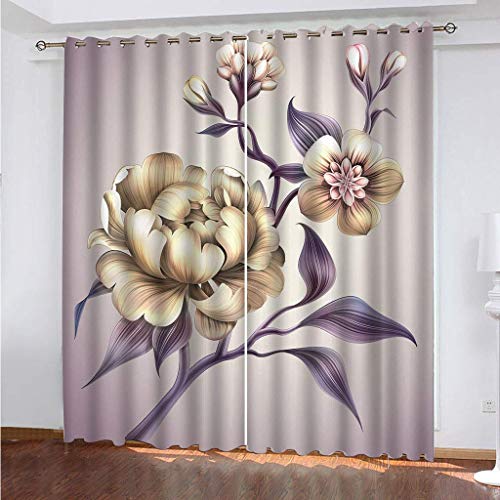 SVTUSR Verdunkelungsvorhang Kinderzimmer Junge Mädchen Blickdichter Ösenvorhang 3D Abstrakte Gelbe Blumen Muster Ösenschal 2Er Set 140X160Cm Vorhänge Schlafzimmer Thermo Gardinen Fensterdekoration SVTUSR Verdunkelungsvorhang Kinderzimmer Junge Mädchen Blickdichter Ösenvorhang 3D Abstrakte Gelbe Blumen Muster Ösenschal 2Er Set 140X160Cm Vorhänge Schlafzimmer Thermo Gardinen Fensterdekoration von SVTUSR
