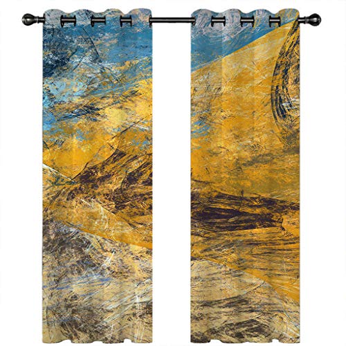 SVTUSR Verdunkelungsvorhang Kinderzimmer Junge Mädchen Blickdichter Ösenvorhang 3D Abstrakte Gelbe Kunst Muster Ösenschal 2Er Set 200X160Cm Vorhänge Schlafzimmer Thermo Gardinen Fensterdekoration SVTUSR Verdunkelungsvorhang Kinderzimmer Junge Mädchen Blickdichter Ösenvorhang 3D Abstrakte Gelbe Kunst Muster Ösenschal 2Er Set 200X160Cm Vorhänge Schlafzimmer Thermo Gardinen Fensterdekoration von SVTUSR