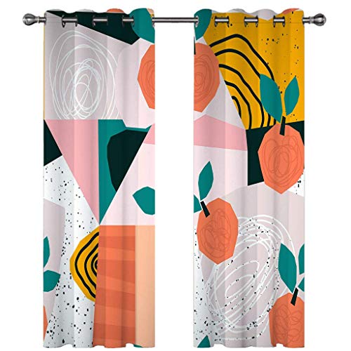 Vorhang Blickdicht 3D Orange Und Grüne Geometrische Früchte Muster Ösenschal 2Er Set 264X214Cm Fenster Gardinen Mit Ösen Verdunkelungsvorhang Wohnzimmer Kinderzimmer Thermovorhang Schallschutz Vorh Vorhang Blickdicht 3D Orange Und Grüne Geometrische Früchte Muster Ösenschal 2Er Set 264X214Cm Fenster Gardinen Mit Ösen Verdunkelungsvorhang Wohnzimmer Kinderzimmer Thermovorhang Schallschutz Vorh von SVTUSR