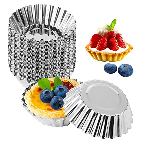 30 Stück Ei Torte Form Eier Kuchenform, Eier Kuchenform, Wiederverwendbar Egg Tart Mold, Eierkuchenform, für Pudding, Muffins, Kuchen, Kekse von SVUPUE