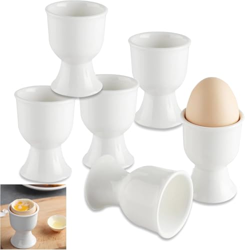 Eierbecher Set aus Porzellan, 6 Eierbecher weiß Porzellan, Eierständer Eierschale, 7 x 5,2 cm Eierbecher weiß Porzellan, für jeden Frühstückstisch hart und weich gekochte Eier, weiß Eierbecher Set aus Porzellan, 6 Eierbecher weiß Porzellan, Eierständer Eierschale, 7 x 5,2 cm Eierbecher weiß Porzellan, für jeden Frühstückstisch hart und weich gekochte Eier, weiß von SVUPUE
