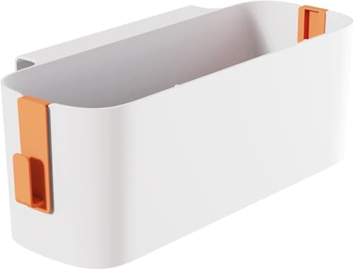 SVUPUE Bett Organizer zum Einhängen, Hängekörbe mit 2 Abnehmbarer Haken, Robuste Nachttisch Caddy,Wohnheim, für Familie, Büro(Orange) von SVUPUE