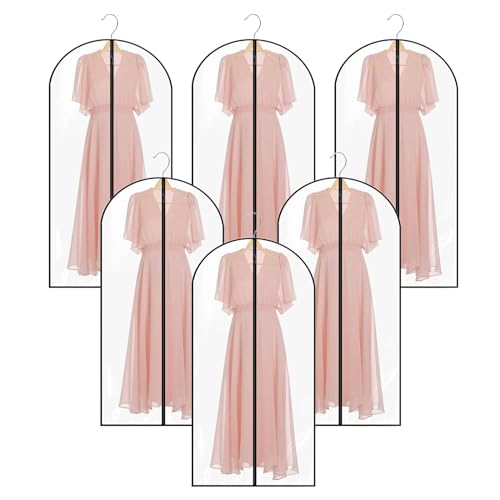 SVUPUE Kleidersack Anzug Lange, 6 Stück Transparente Kleidersäcke mit Reißverschluss, 60 x 120 cm, für Aufbewahrung von Hemden, Röcken und Anzügen, Schwarz SVUPUE Kleidersack Anzug Lange, 6 Stück Transparente Kleidersäcke mit Reißverschluss, 60 x 120 cm, für Aufbewahrung von Hemden, Röcken und Anzügen, Schwarz von SVUPUE
