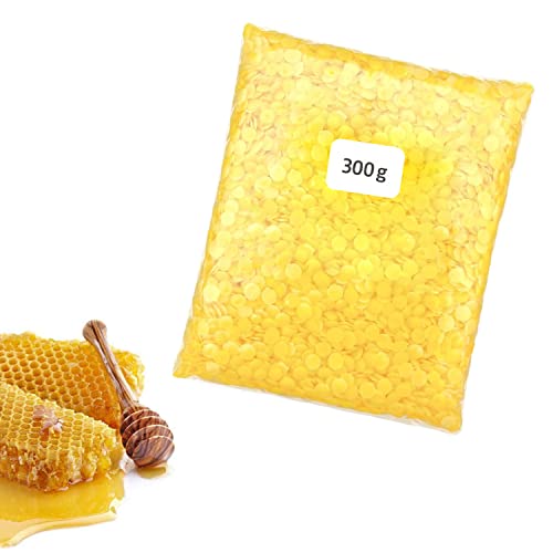 SVUPUE Natürliches Bienenwachs, 300g Bienenwachs Pastillen mit Siegelwachs Löffel, für Kosmetik, Bienenwachstücher and Kerzen gießen von SVUPUE