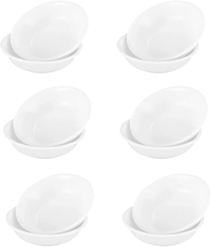 Saucenschälchen, Runde Dipschälchen，Dip Schüsseln Dessertschalen,für Snack Sushi Sojasauce Saucen, Gewürzen,Beilagen,Frucht und Snacks, Weiße Dippschälchen Mini Dessertschale(12 Stück) von SVUPUE