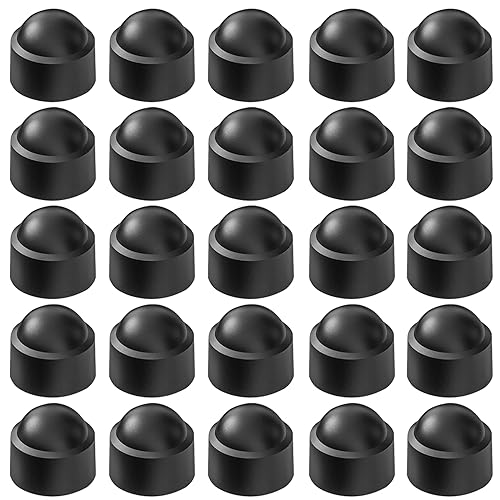 Sechskantmutterabdeckung, 25 Stück M8 Bolzenabdeckungen, M8 runde Sechskant-Schutzkappe, Rundkopfschraube, Kunststoff-Kuppelmutterschutz, Isolierkuppel zum Schutz von SVUPUE