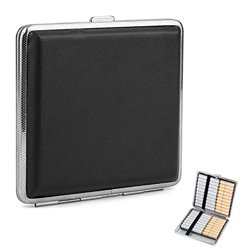 Zigarettenetui, PU Zigaretten Box, Snap Lock Metall Zigarettenetui für Hand Pants, Schwarz Zigarettenetui, PU Zigaretten Box, Snap Lock Metall Zigarettenetui für Hand Pants, Schwarz von SVUPUE