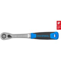 SW-Stahl 06014L Umschaltknarre 1/4 Zoll I feinverzahnt mit 72 Zähnen I Einsatzarretierung I Chrom-Vanadium-Stahl von SW STAHL