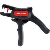 SW-Stahl 42420L Abisolierzange automatisch I selbsteinstellend für 0,2-6 mm² Kabel Abisolierungszange I Kabelschneider bis 2 mm Durchmesser I Kabel von SW STAHL