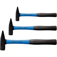 Sw Stahl - SW-Stahl 50430L Schlosserhammersatz mit Fiberglas-Stiel 3-teilig i Hammer mit Gummigriff i Werkzeughammer mit Fiberglasstiele i Hammer von SW STAHL