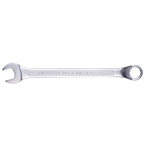 SW-Stahl 00212L Gabelringschlüssel 15 mm I Maulschlüssel SW 15mm I Schraubenschlüssel gekröpft um 10 Grad I Ringmaulschlüssel I Gabelschlüssel von SW-Stahl