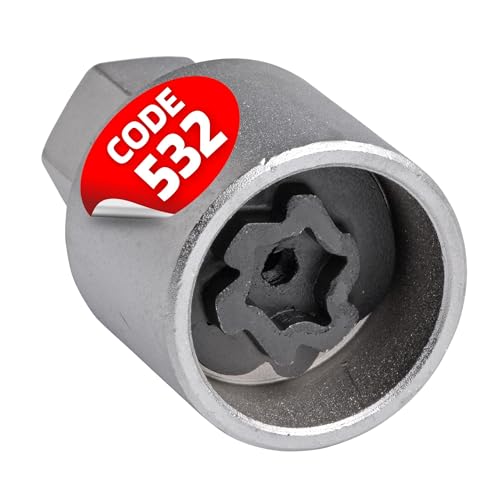 SW-Stahl 02383L-12 Felgenschloss Adapter 532 I geeignet für VW I Felgenschlösser lösen I Radsicherung Felgenschloss Demontage Werkzeug I Felgenschloss Ausdreher I Felgensicherung Schlüssel von SW-Stahl