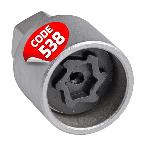 SW-Stahl 02383L-18 Felgenschloss Adapter 538 I geeignet für VW I Felgenschlösser lösen I Radsicherung Felgenschloss Demontage Werkzeug I Felgenschloss Ausdreher I Felgensicherung Schlüssel von SW-Stahl