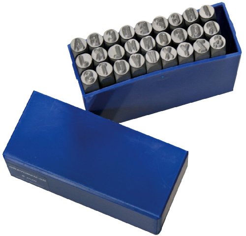 SW-Stahl 08804L Schlagbuchstaben, 8 mm I Prägewerkzeug Härtegrad I Buchstaben Stempel Metall Präzision I Handstempel Alphabet 27-teilig I Gravur Stempel Legierung von SW-Stahl