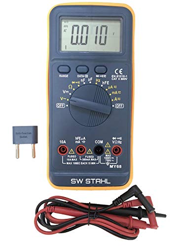 SW-Stahl 32235L Digital-Multimeter 600 V I Auto-Range Multimeter 10A I Gleichspannungsmessgerät I Frequenzmessgerät I kapazitätsmessendes Multimeter mit Sicherung SW-Stahl 32235L Digital-Multimeter 600 V I Auto-Range Multimeter 10A I Gleichspannungsmessgerät I Frequenzmessgerät I kapazitätsmessendes Multimeter mit Sicherung von SW-Stahl