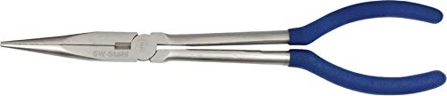 SW-Stahl 40710L-1 Spitzbackenzangen, gerade, 310 mm I Flachrundzange extra lang I Werkstattzange I Mechanikerzange lang I Profi-Spitzzange I Chrom-Vanadium-Zange von SW-Stahl