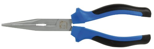 SW-Stahl 40740L Spitzzange, gerade, 160 mm I Telefonzange Präzisionsspitzen I Elektrikerzange aus Chrom-Vanadium-Stahl I Feinmechanikerzange gehärtet I Werkstattzange rutschfest von SW-Stahl