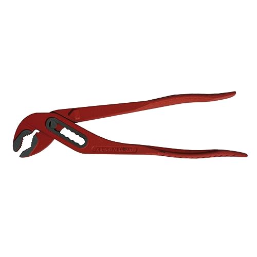 SW-Stahl 41924L Wasserpumpenzange 240 mm I mit durchgestrecktem Gewerbe und Klemmschutz I Zange aus Chrom Vanadium Stahl I rote Wasserpumpenzange von SW-Stahl