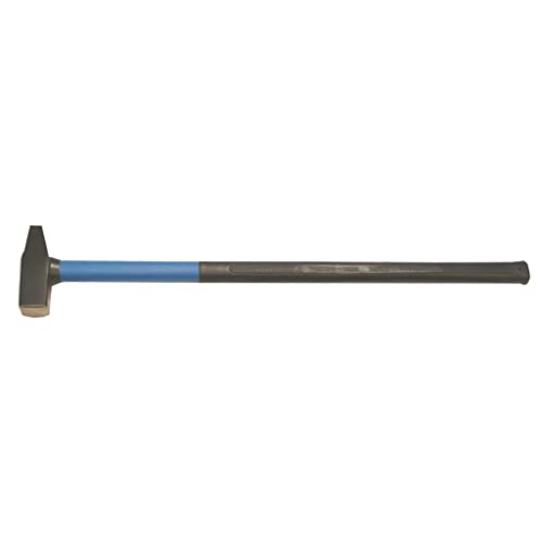 SW-Stahl 50610L Vorschlaghammer mit Fiberglasstiel 5kg I Werkzeughammer mit Gummigriff I schwerer Hammer 5000g Kopfgewicht I 90 cm Vorschlaghammer 5kg Fiberglas von SW-Stahl