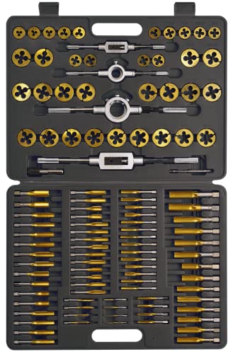 SW-Stahl 82251L Gewindeschneidsatz, TiN, M2-M18, 110-teilig I HSS Gewindeschneider Set metrisch I Präzision Gewindeschneider Sortiment I Innengewinde & Außengewinde I Werkzeugkoffer enthalten SW-Stahl 82251L Gewindeschneidsatz, TiN, M2-M18, 110-teilig I HSS Gewindeschneider Set metrisch I Präzision Gewindeschneider Sortiment I Innengewinde & Außengewinde I Werkzeugkoffer enthalten von SW-Stahl