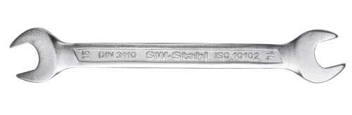 SW-Stahl 00130L Doppelgabelschlüssel SW 8 und 10 mm I Gabelschlüssel I Maulschlüssel offen I Doppelmaulschlüssel 8x10 mm I Schraubenschlüssel von SW-Stahl