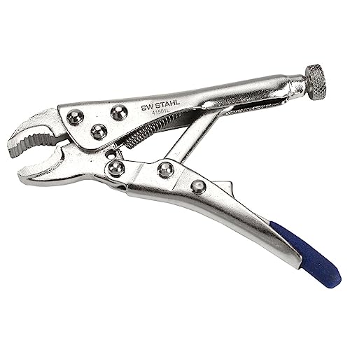 SW-Stahl 41501L Gripzange 100 mm I verchromte Zange mit Universalausführung I Maul-Feststellzange halbrunde Backen I Feststellzange 6-fach vernietet SW-Stahl 41501L Gripzange 100 mm I verchromte Zange mit Universalausführung I Maul-Feststellzange halbrunde Backen I Feststellzange 6-fach vernietet von SW-Stahl