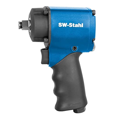 SW-Stahl S3285 Druckluft-Schlagschrauber I Vierkant 1/2 Zoll I max. Lösedrehmoment 1200 Nm I Werkstatt Druckluftwerkzeug I extra kurz von SW-Stahl
