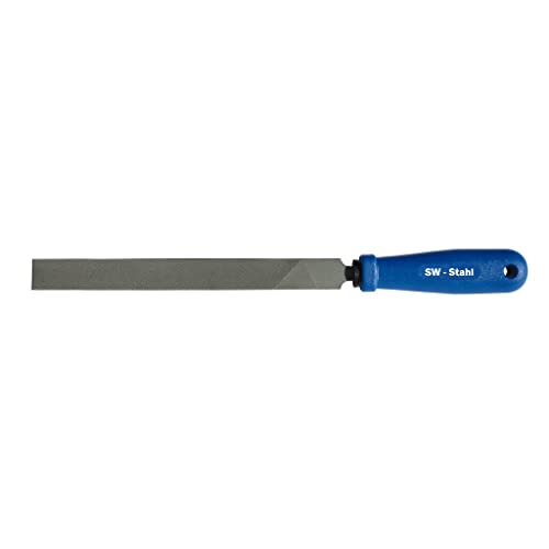 SW-Stahl 90931L Werkstattfeile flach I 260 mm I Flachstumpffeile I Flachfeile I mit Kunststoffgriff I Feile Flachstumpf von SW-Stahl