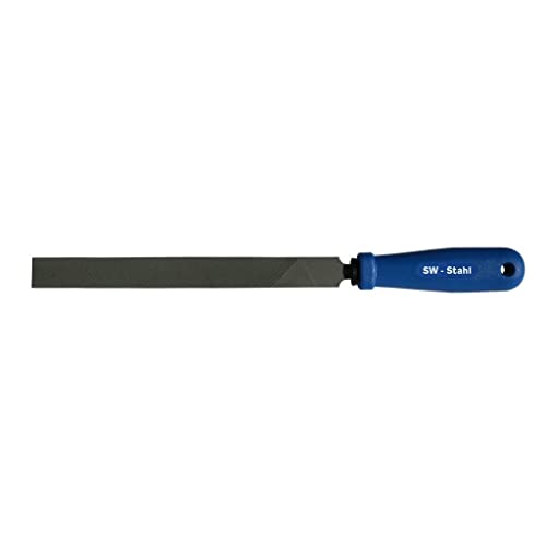 SW-Stahl 90931SB Werkstattfeile flach I 260 mm I Flachstumpffeile I Flachfeile I mit Kunststoffgriff I Feile Flachstumpf von SW-Stahl