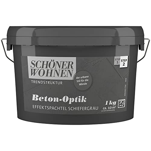 Beton-Optik Effektspachtel 1 kg schiefergrau Schöner Wohnen Trendstruktur Beton-Optik Effektspachtel 1 kg schiefergrau Schöner Wohnen Trendstruktur von SW