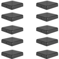 10x Pfostenkappe Zaunpfahl Abdeckung Pfostenkappe Pyramide Abdeckkappe 71x71mm Schwarz von SWANEW